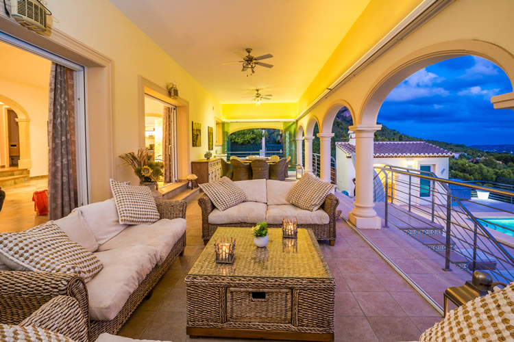 Poolside Relaxation at Night